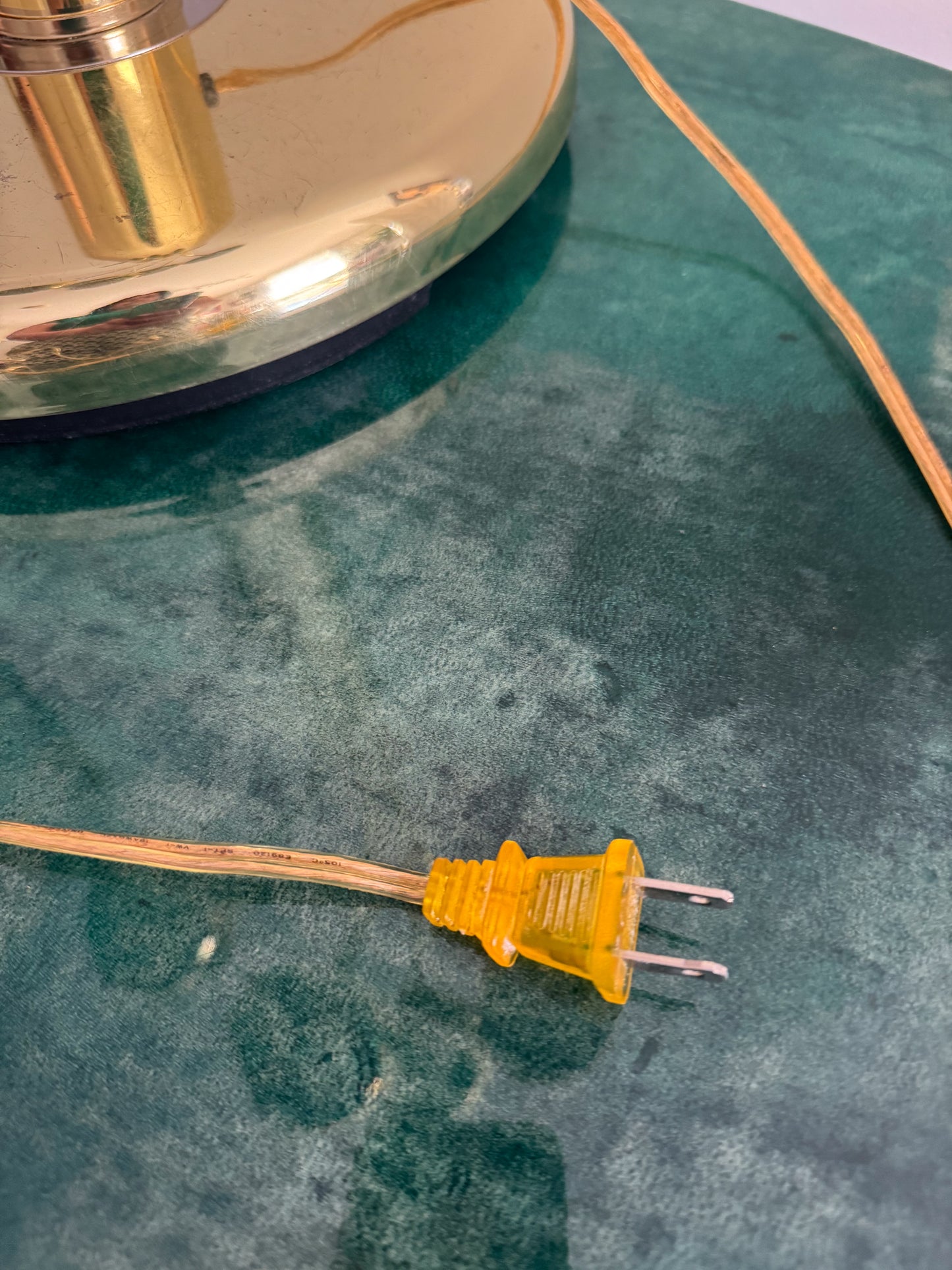 Vintage 70s Brass Waterfall Lamp Mid century — Heavy , 5 light bulbs