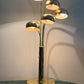 Vintage 70s Brass Waterfall Lamp Mid century — Heavy , 5 light bulbs