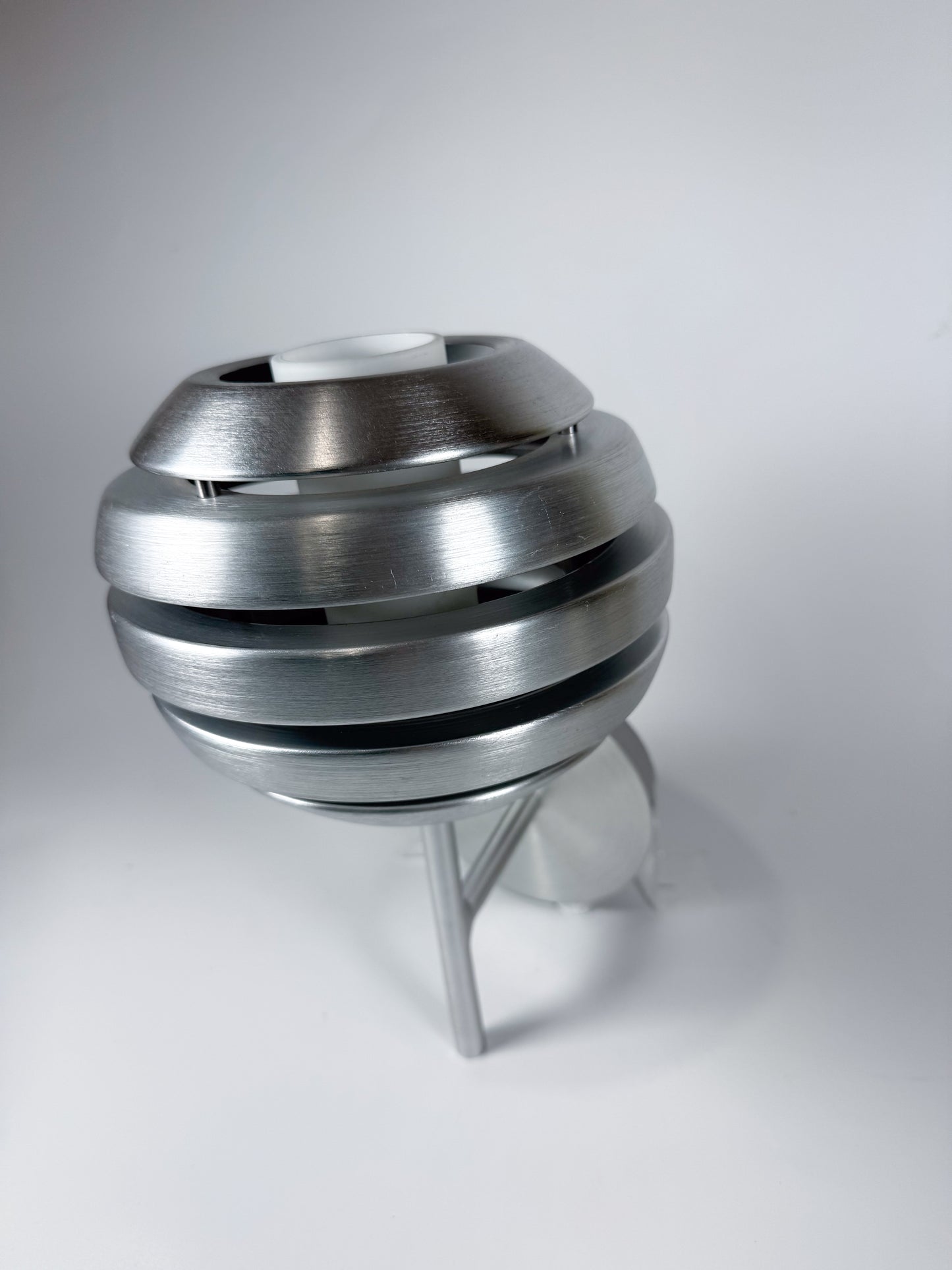 Eglo “Mercur” Brushed Aluminum Space Age Wall Light Sconce, Austria