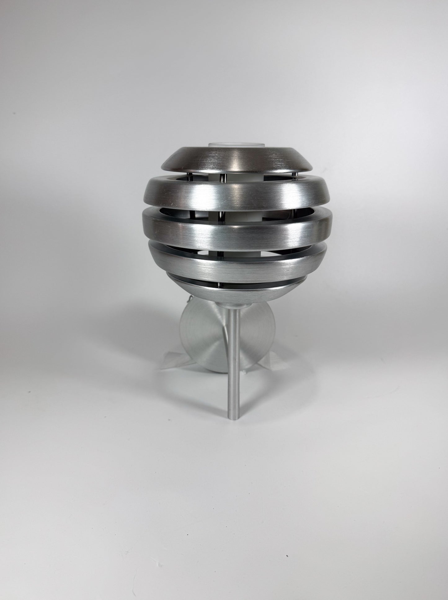 Eglo “Mercur” Brushed Aluminum Space Age Wall Light Sconce, Austria