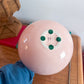 Large Vintage 1980s Bubblegum Pink Postmodern Celadon Sphere Vase by Haege