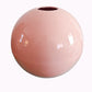 Large Vintage 1980s Bubblegum Pink Postmodern Celadon Sphere Vase by Haege