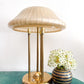 Vintage 1970's Mushroom Brass Lamp Plastic