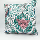 Pink Tiger Jungle & Blue Velvet Pillow