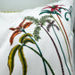 Palm Trees & Olive Green Velvet Pillow