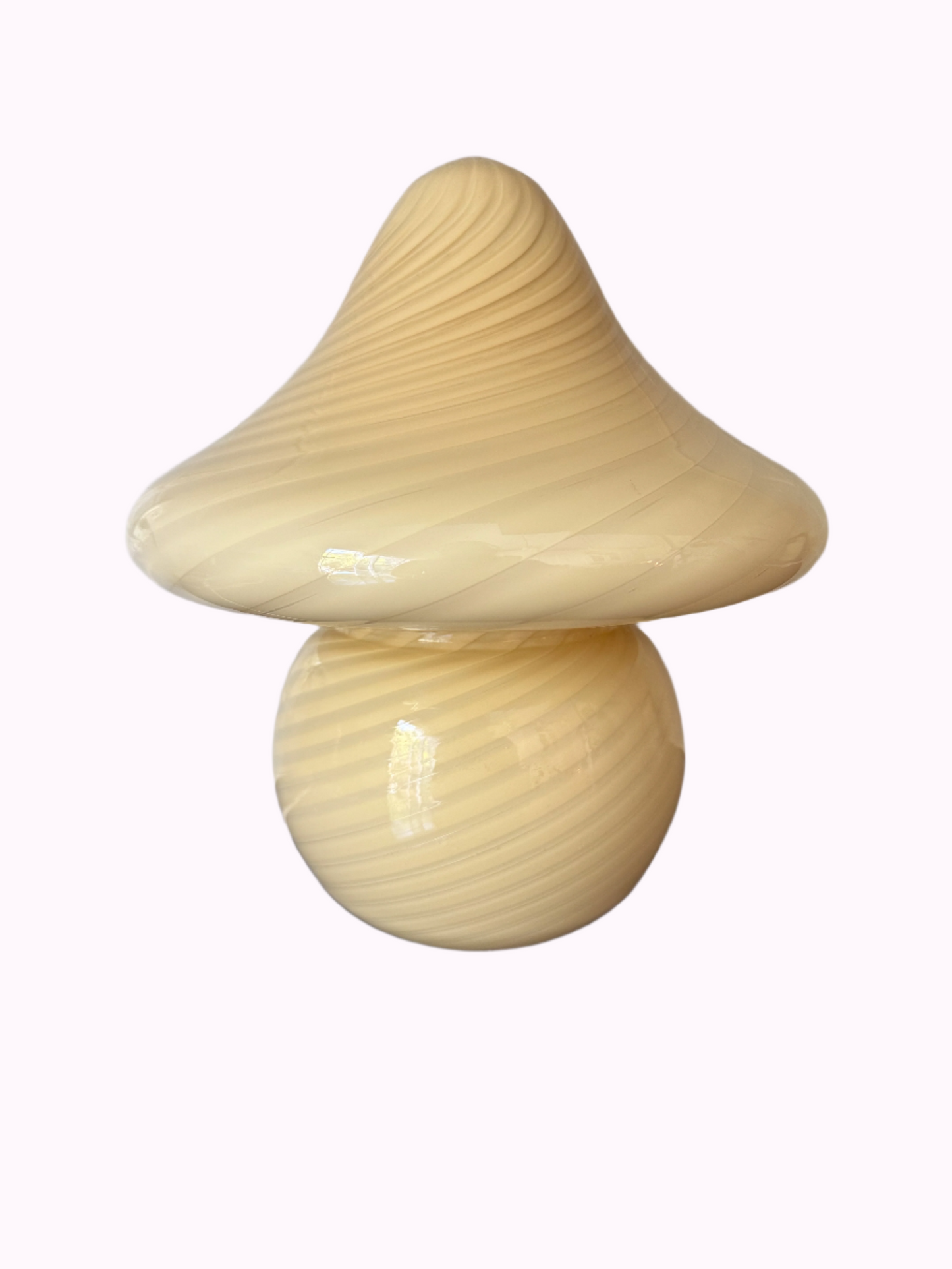 Vintage Yellow Murano Mushroom Lamp