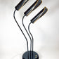 1980s Postmodern Black and Gold Sculptural Table Lamp with 3-Light Settings