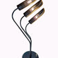 1980s Postmodern Black and Gold Sculptural Table Lamp with 3-Light Settings