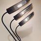 1980s Postmodern Black and Gold Sculptural Table Lamp with 3-Light Settings
