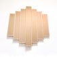 Art Deco Tinted Pink Brown Panel Wall Mirror 1980