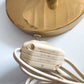 Rare Shell 1980s Glass and Brass Art Deco Table Lamp – Dimmable