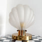 Rare Shell 1980s Glass and Brass Art Deco Table Lamp – Dimmable
