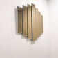Art Deco Tinted Pink Brown Panel Wall Mirror 1980