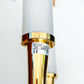Hollywood Regency 4 Egoluce Wall Light Sconces, Brass, Glass, Italy, 1980s