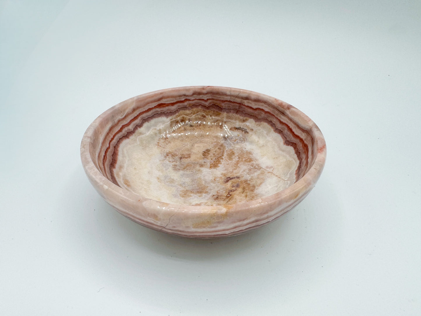 Red Multicolour Marble Bowl