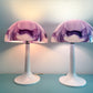 Vintage Space Mushroom Purple Table Lamps