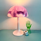 Vintage Space Mushroom Purple Table Lamps