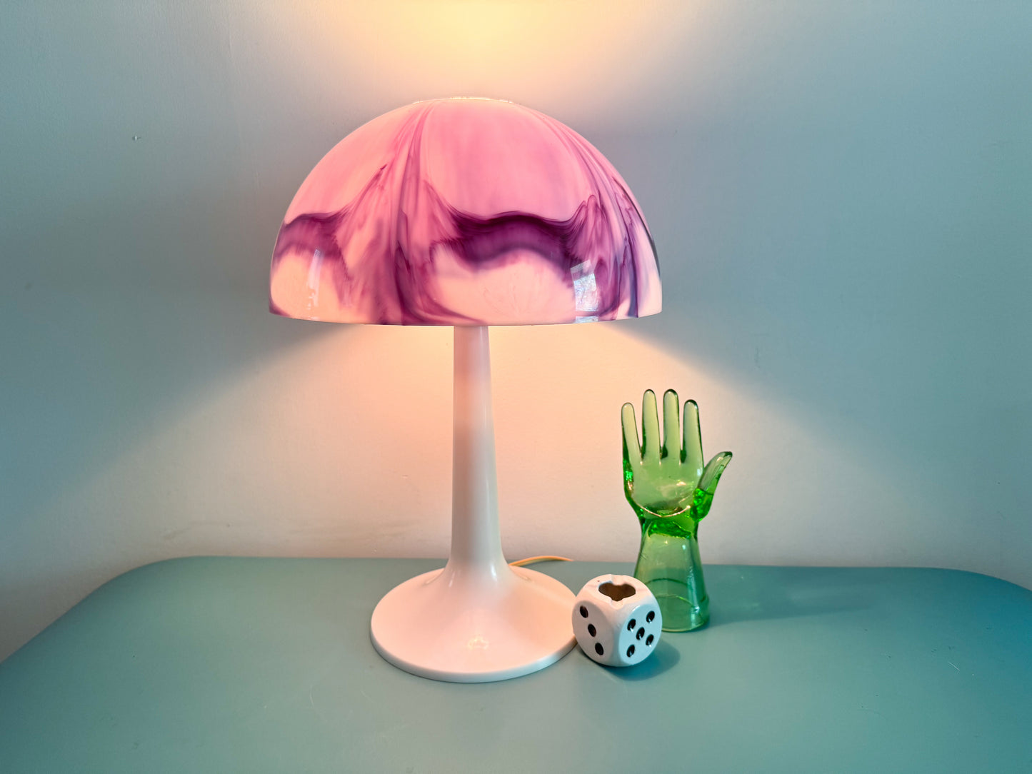 Vintage Space Mushroom Purple Table Lamps