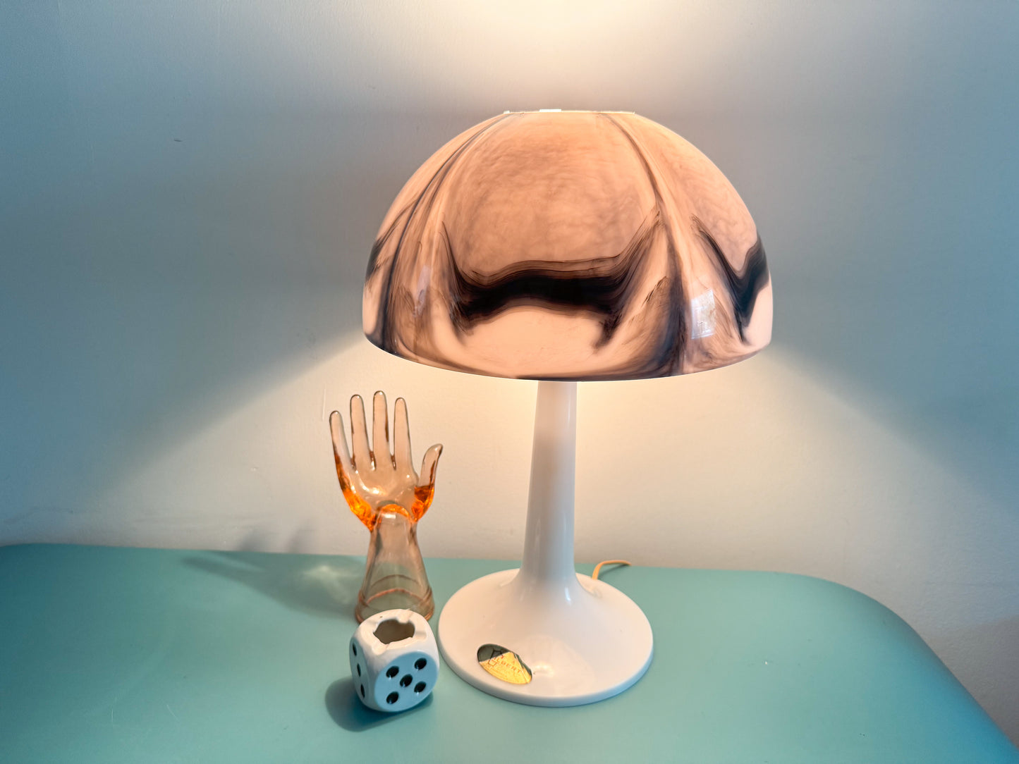 Vintage Space Mushroom Black Table Lamps