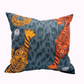 Tiger Animal Print & Black Velvet Pillow