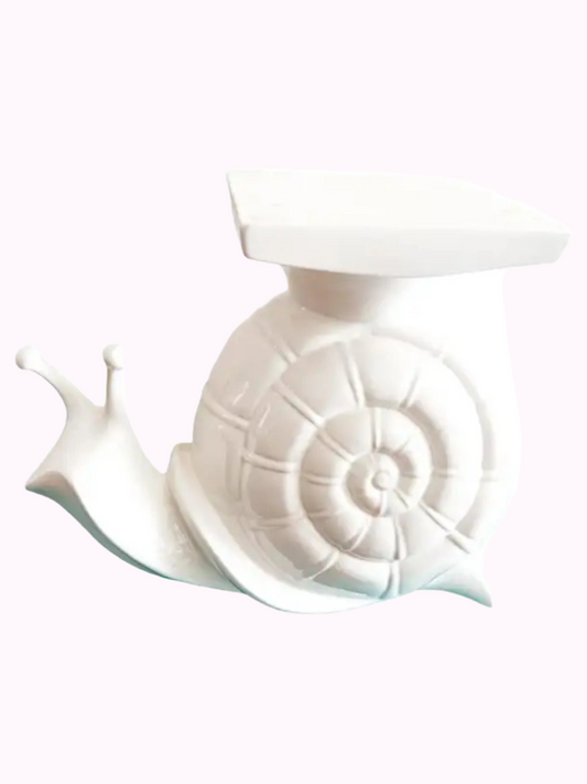 Ceramic White Snail Table Stand