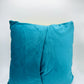 Tropical Yellow Foliage & Blue Velvet Pillow