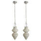 2 Murano Scavo Glass Double Gourd Pendant Fixture by Vetri Soffiati, Italy - Just Glasses