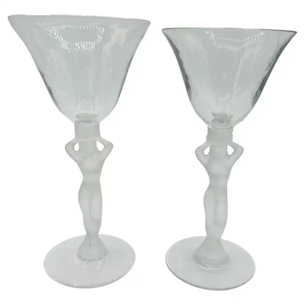 Crystal Frosted Nude Bacchus Glasses