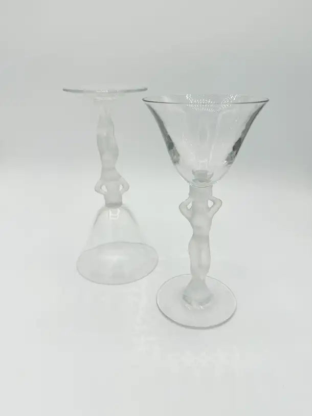 Crystal Frosted Nude Bacchus Glasses