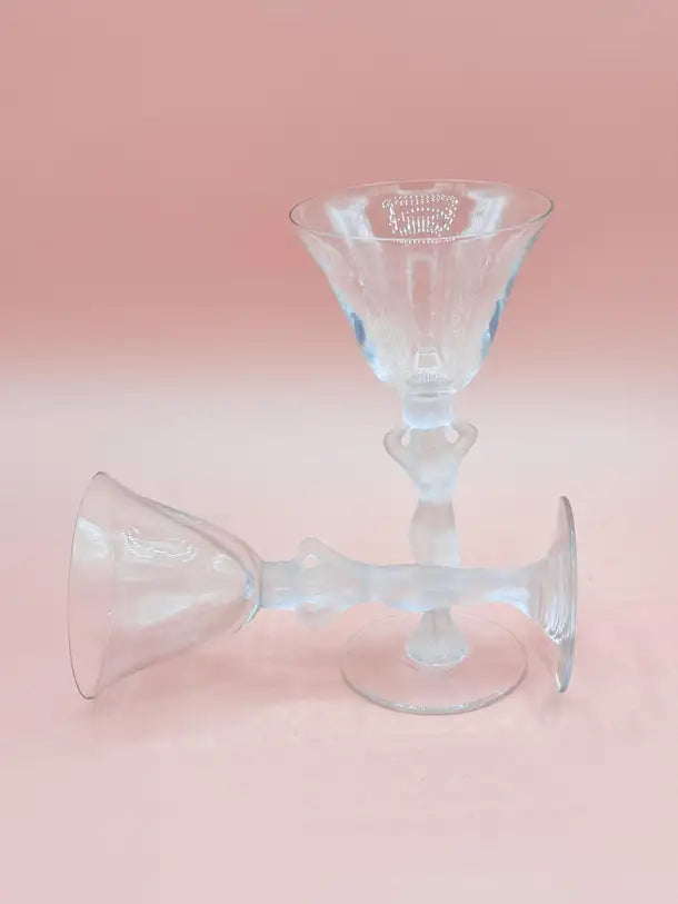 Crystal Frosted Nude Bacchus Glasses