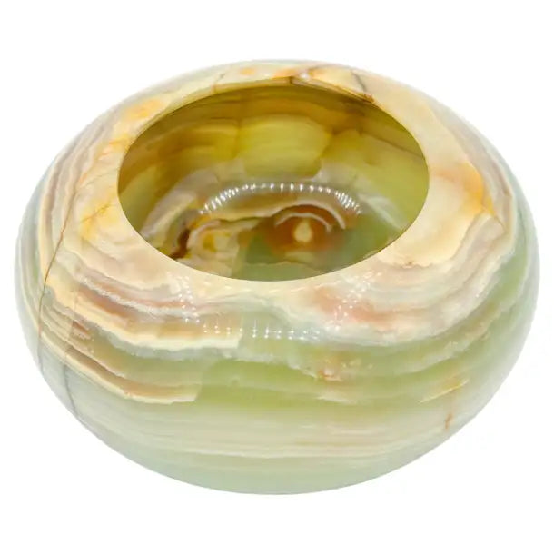 Green Onyx Stone Decorative Bowl | Flower Vase