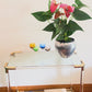 1970s Hollywood Regency Lucite & Brass Bar Cart with Glass and Mirrored Shelves