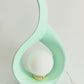 Sculptural Teardrop Table Lamp – Mint Green – Rare 1980s Art Deco Lighting