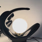Art Deco Moon Lady Lamps 80s  – Black x2